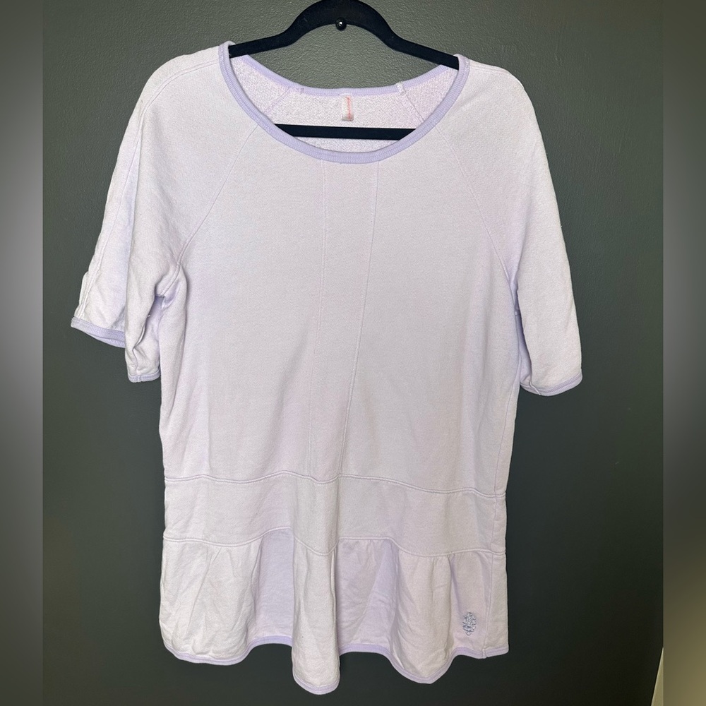 Free People |‎ Women's Blouse Embroidered Logo | FP Movement Top | NWOT